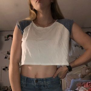 3/$15 white crop top
